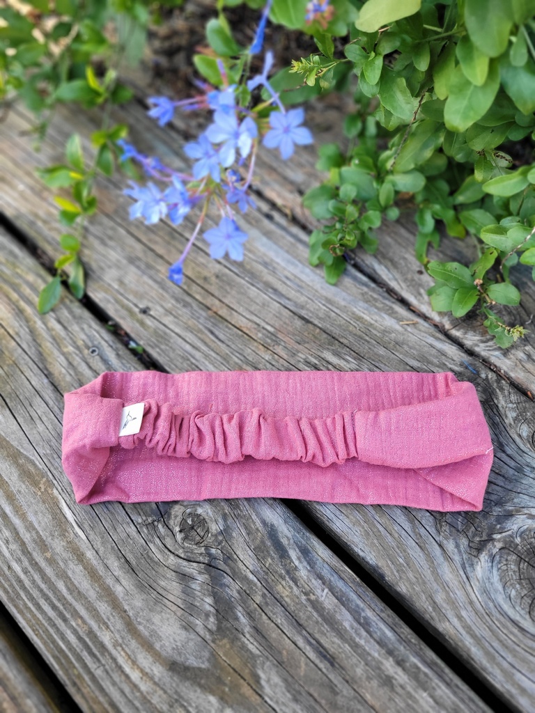 Bandeau cheveux en coton scintillant  -couleur au choix 