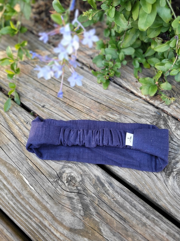 Bandeau cheveux en coton scintillant  -couleur au choix 