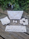 KIT cadeau : Trousse maquillage + 4 lingettes + 1 barrette + 1 chouchou + 1 bandeau - en gaze de coton Liberty -  BIO au choix 