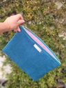 Pochette Ipad - Tablette - velours côtelé et coton - couleur au choix - PERSONNALISABLE - SUR COMMANDE