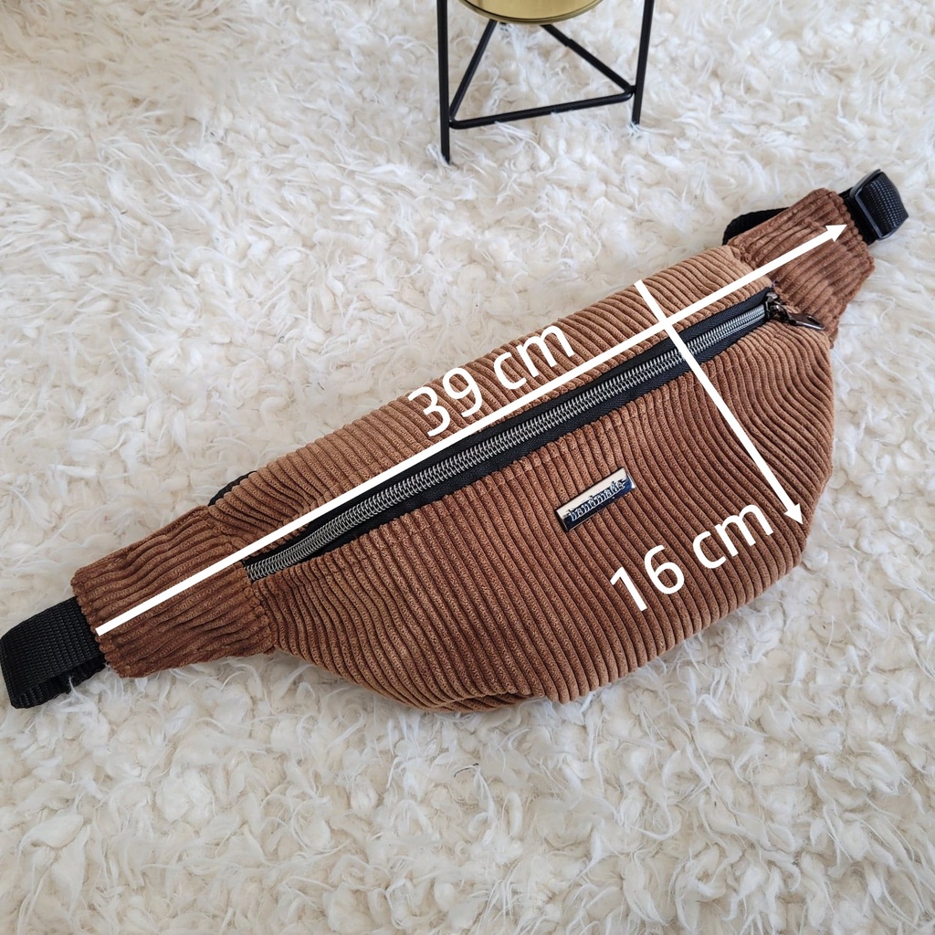 Sac Banane Velours côtelé