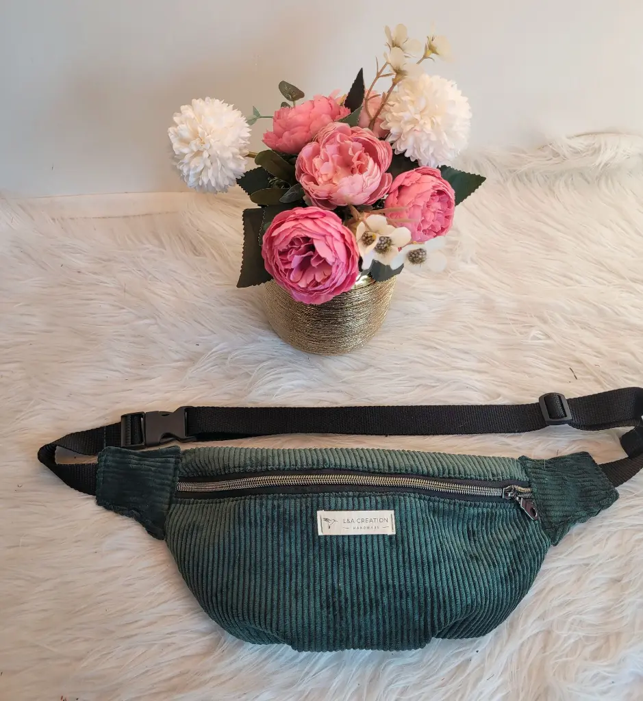 sac banane en velours côtelé personnalisable