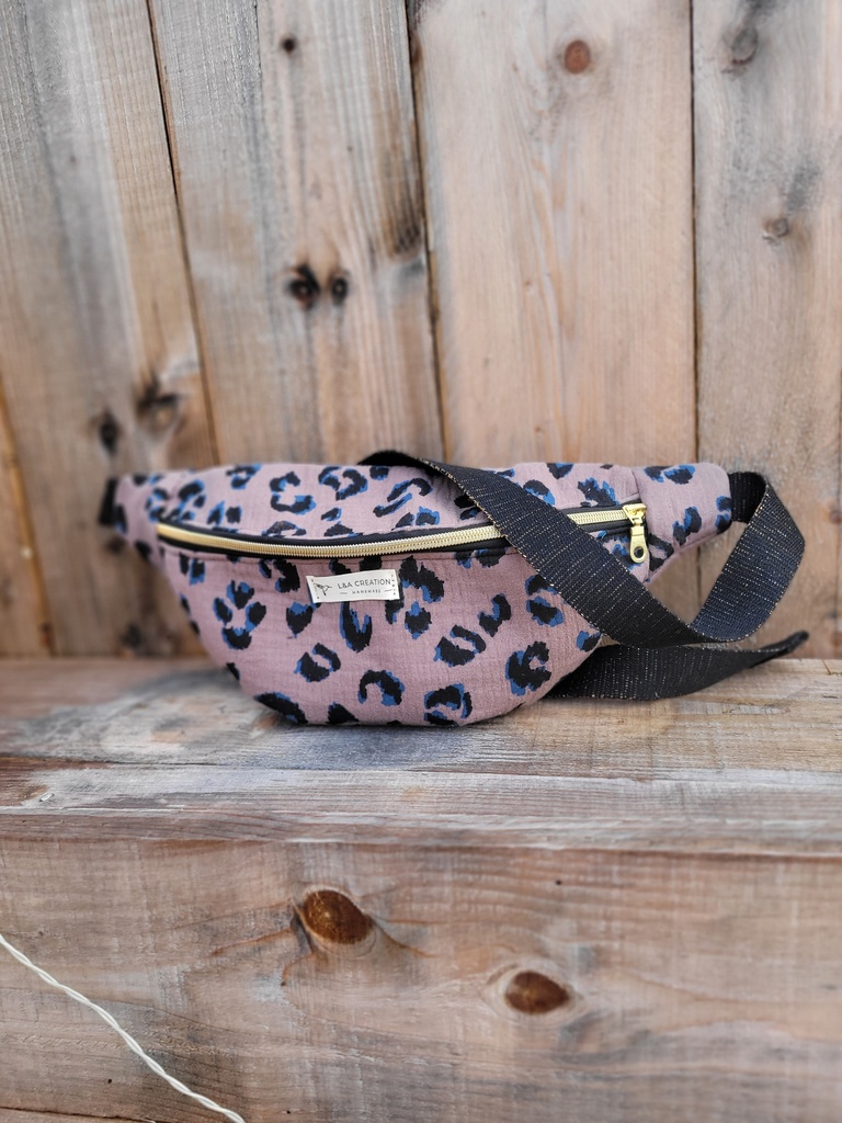 Sac Banane en coton BIO LEPOARD - motif au choix - personnalisable - Sur commande