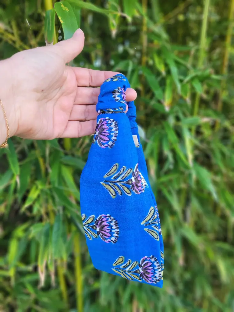 bandeau cheveux en gaze de coton Bio