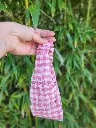 Bandeau cheveux carreaux vichy rose