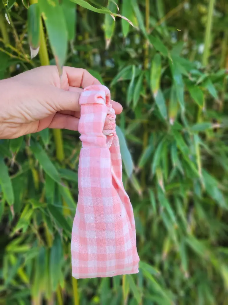 Bandeau cheveux carreaux vichy