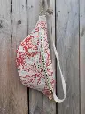 Sac banane en coton bio style toile de Jouy L&A Création