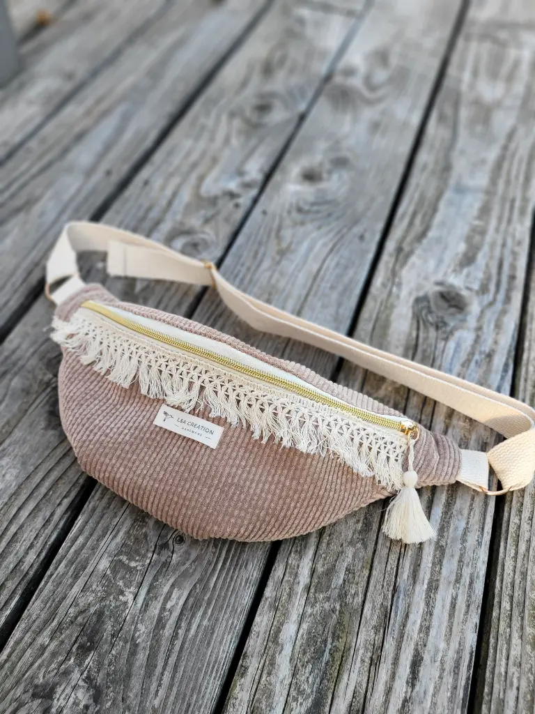 sac banane en velours côtelé  style bohème L&A Création