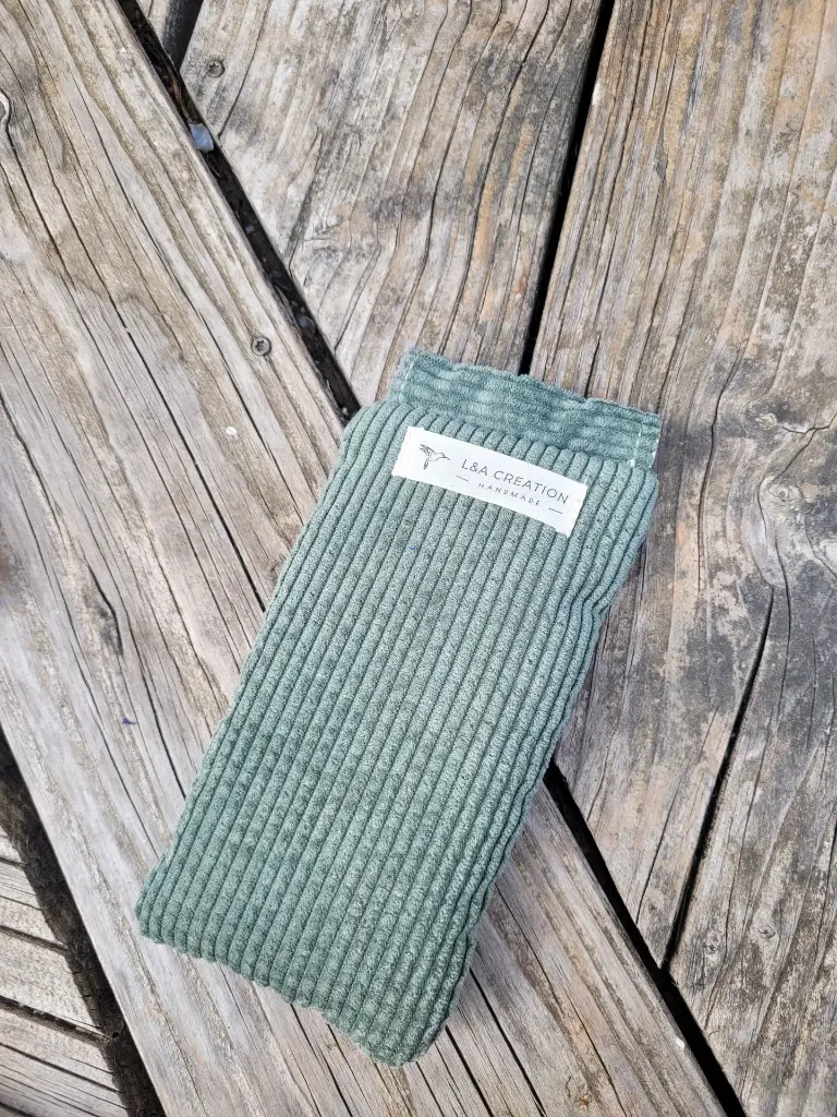 Etui à lunette en velours côtelé