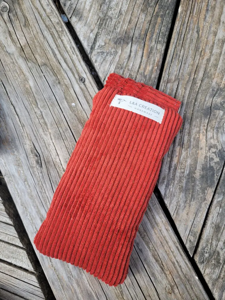 Etui à lunette en velours côtelé