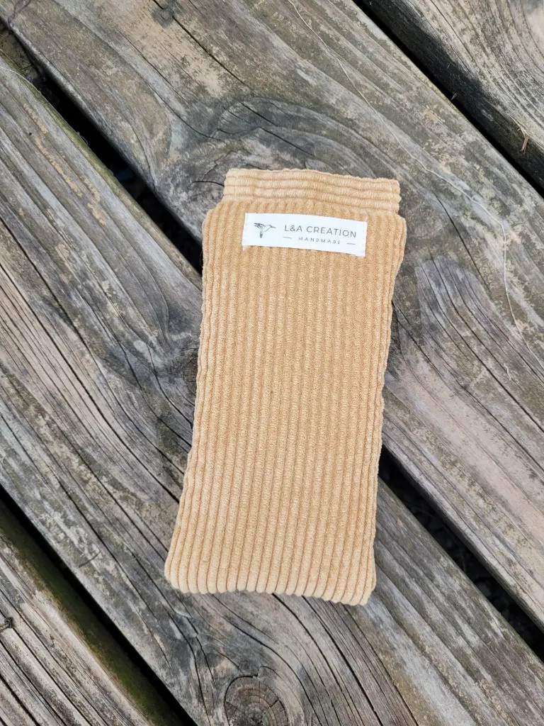 Etui à lunette en velours côtelé