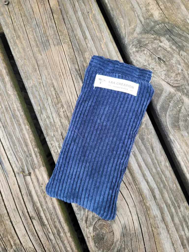 Etui à lunette en velours côtelé