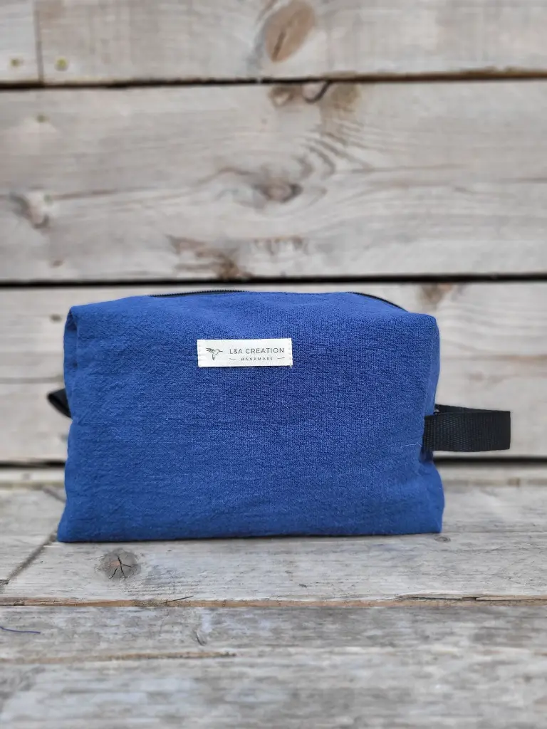 Trousse de toilette en lin -  imperméable - pour homme