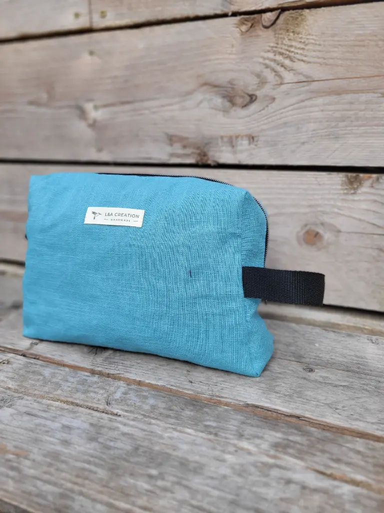 Trousse de toilette en lin -  imperméable - pour homme