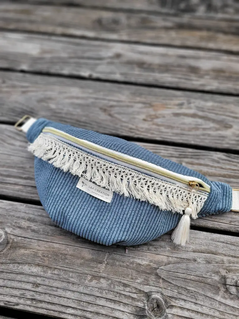 sac banane en velours côtelé  style bohème L&A Création