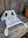 Doudou lapin personnalisable bébé - cadeau naissance