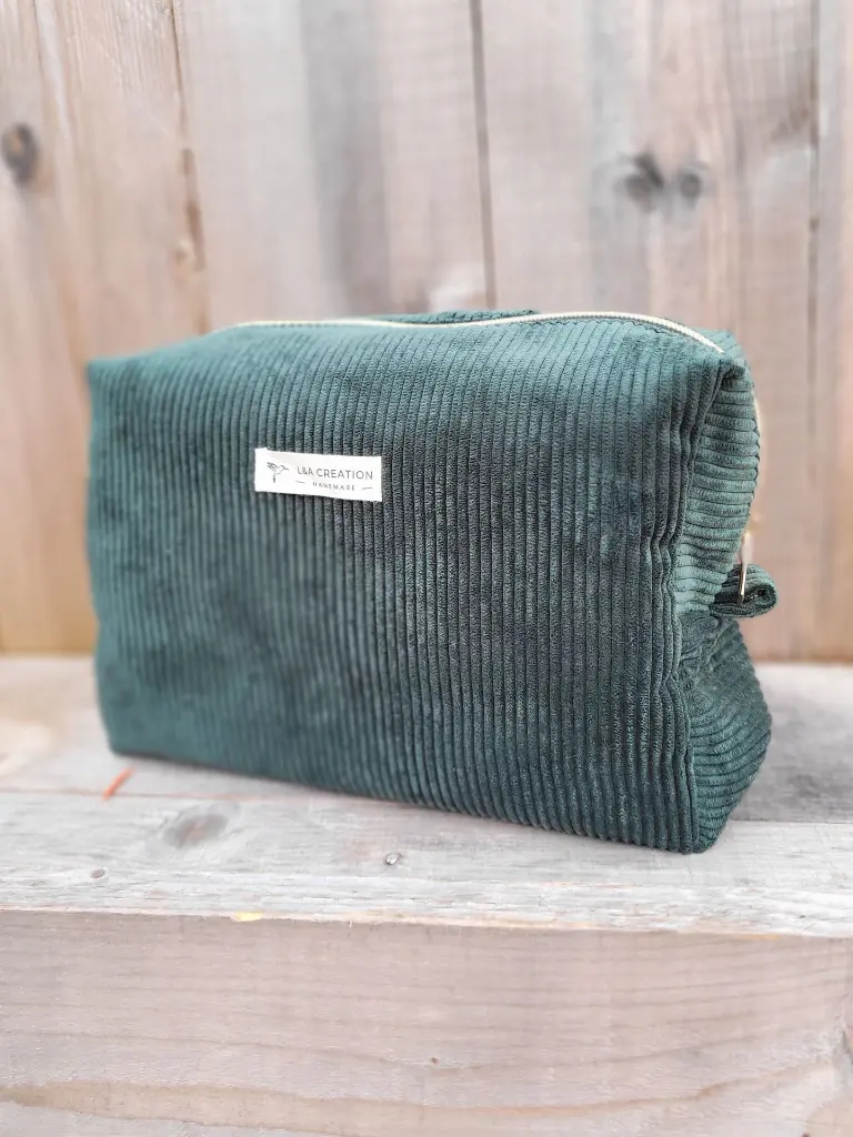 Trousse ou pochette en velours côtelé L&A Création