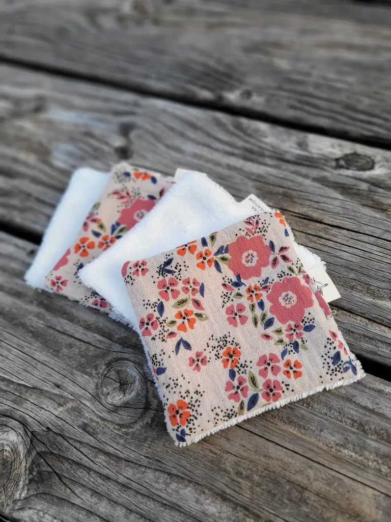 Lingettes coton démaquillant lavable Bio