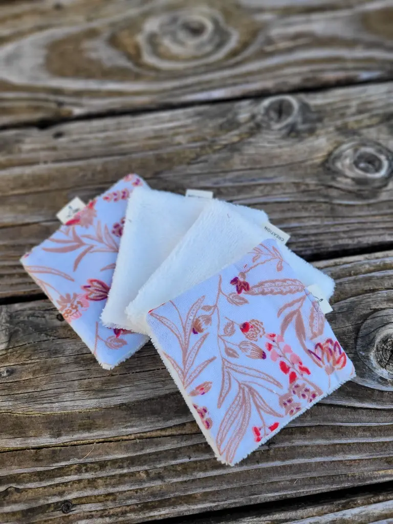 Lingettes coton démaquillant lavable Bio