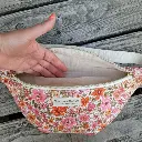 Sac banane coton fleurs bohème