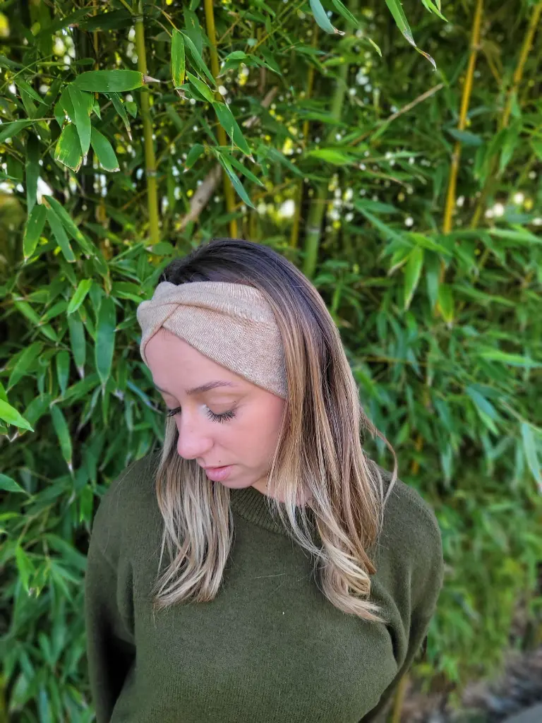 Bandeau cheveux en lainage torsadé
