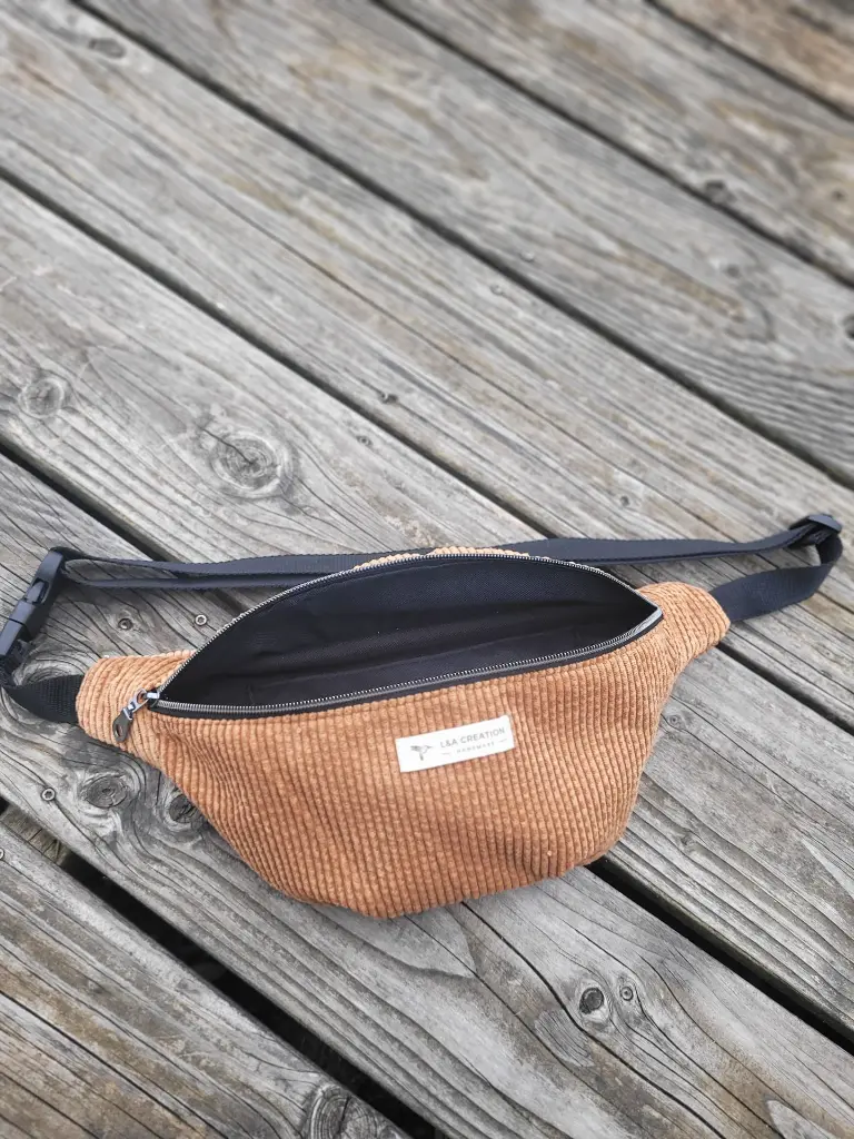 sac banane en velours côtelé personnalisable