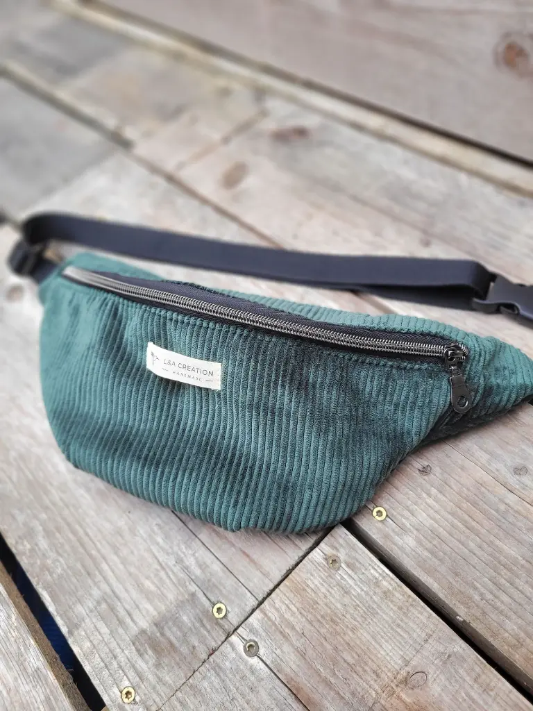 sac banane en velours côtelé personnalisable