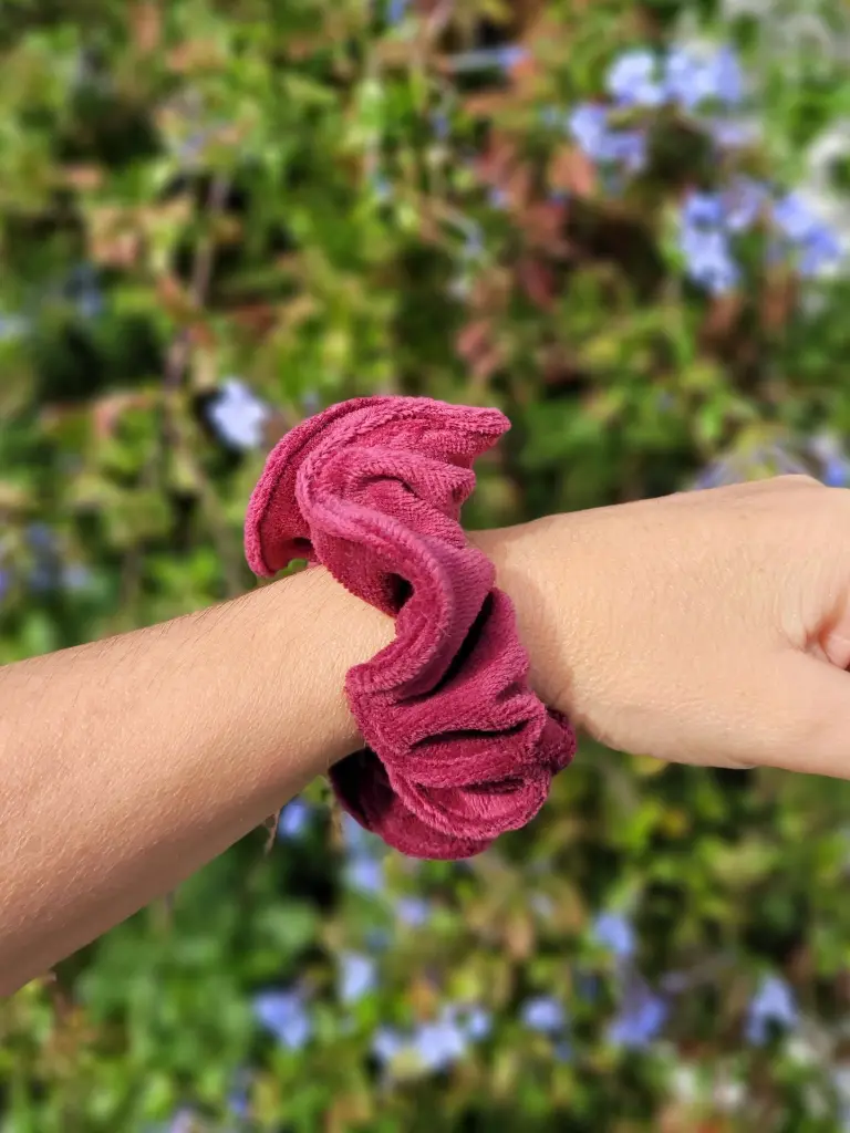 chouchou scrunchie velours tout doux