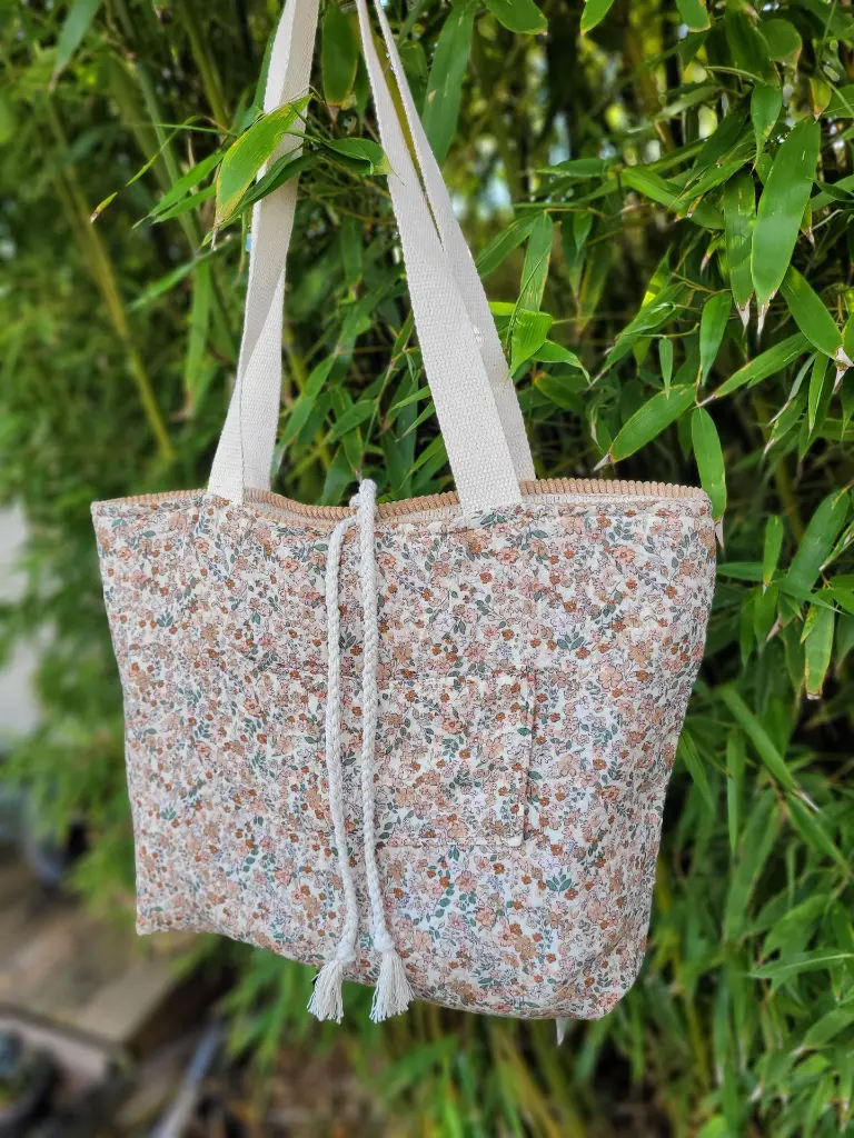 sac cabas en velours côtelé  Bohème L&A Création