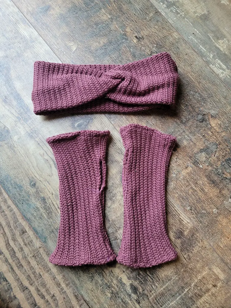 Ensemble bandeau et mitaines