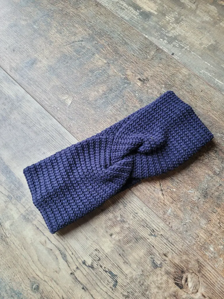 Bandeau cheveux en lainage torsadé