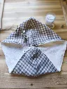 serviette turban pour cheveux - gaze coton bio et bambou - L&A Création