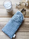 Etui à lunette microfibre rayé