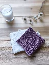 lingette coton démaquillant Eponge violet BIO