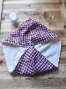 serviette turban pour cheveux - gaze coton bio et bambou - L&A Création
