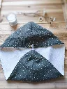 serviette turban pour cheveux - gaze coton bio et bambou - L&A Création