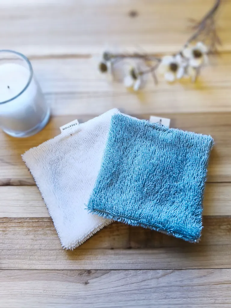 lingette coton démaquillant Eponge jaune pale BIO