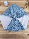 serviette cheveux bleue