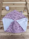 serviette cheveux rose