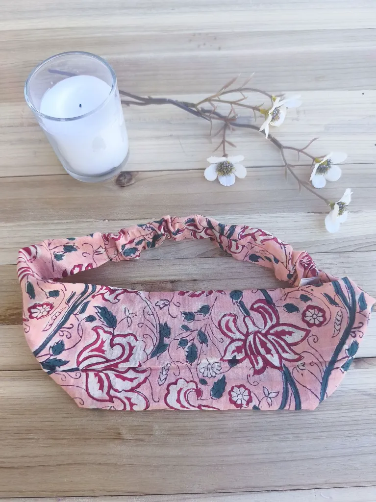 Bandeau cheveux tissu indien HandBlock Print L&A Création