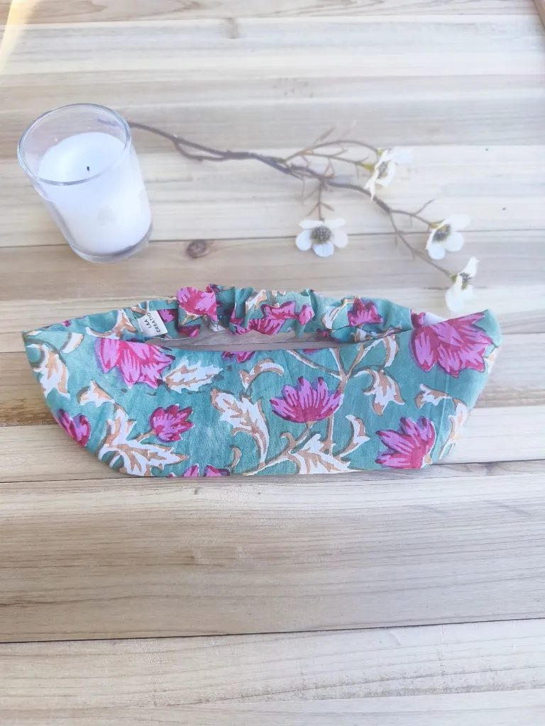 Bandeau cheveux tissu indien HandBlock Print L&A Création