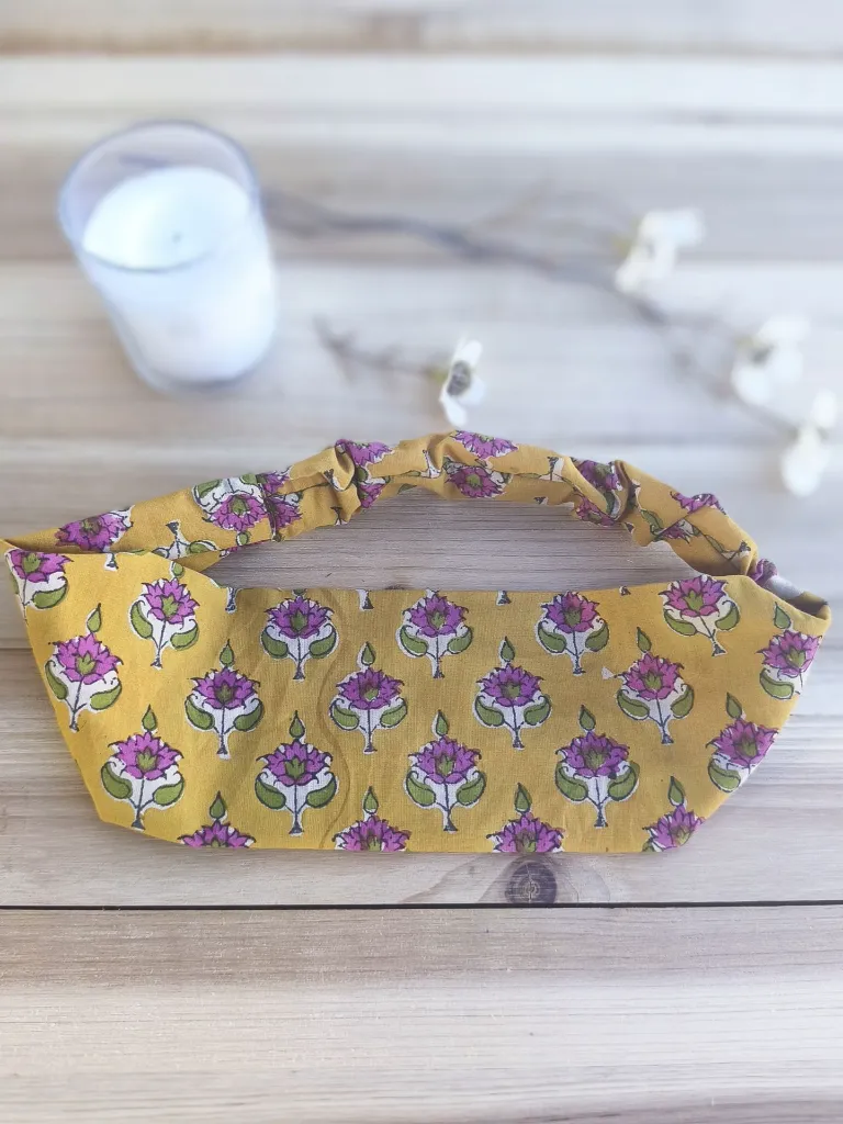 Bandeau cheveux tissu indien HandBlock Print L&A Création
