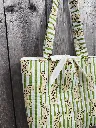 sac cabas matelassé tissu indien rayé