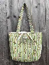 sac cabas matelassé tissu indien rayé