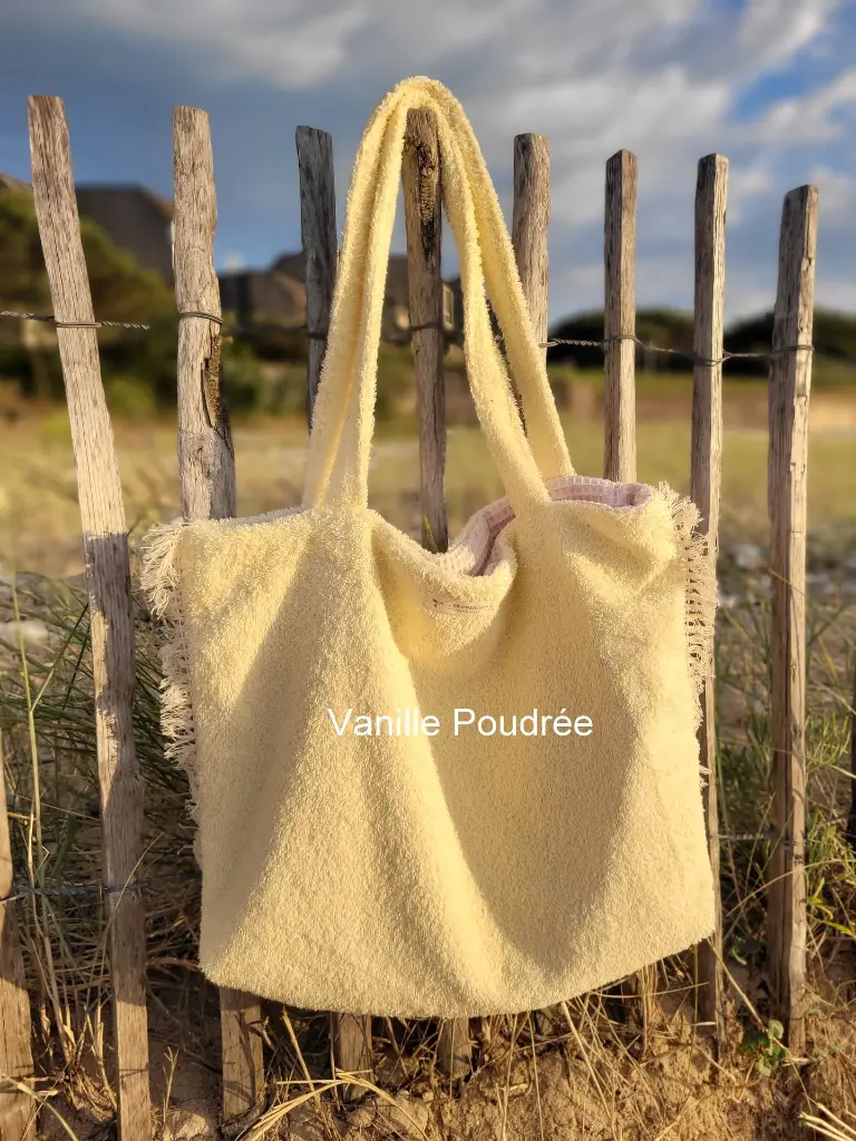sac de plage imperméable  jaune beurre