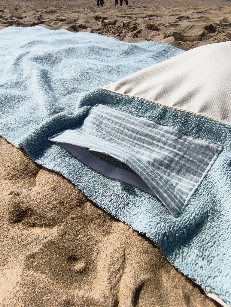 Pochon serviette de plage 2 en 1 L&A création