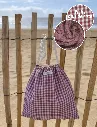 Pochon serviette de plage 2 en 1 L&A création bois de rose