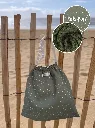Pochon serviette de plage 2 en 1 L&A création kaki