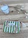 Porte monnaie petite pochette matelassée coton Indien L&A Création