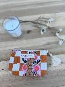 Porte monnaie petite pochette matelassée coton Indien L&A Création